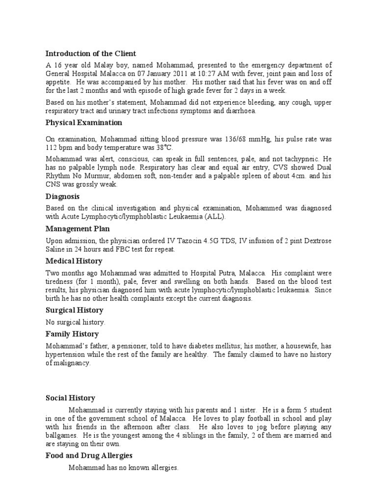 Hematology case studies leukemia picture