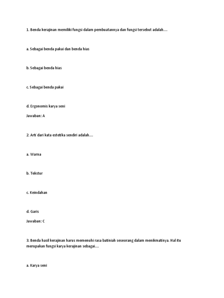 Soal Dan Jawaban Kelas 9