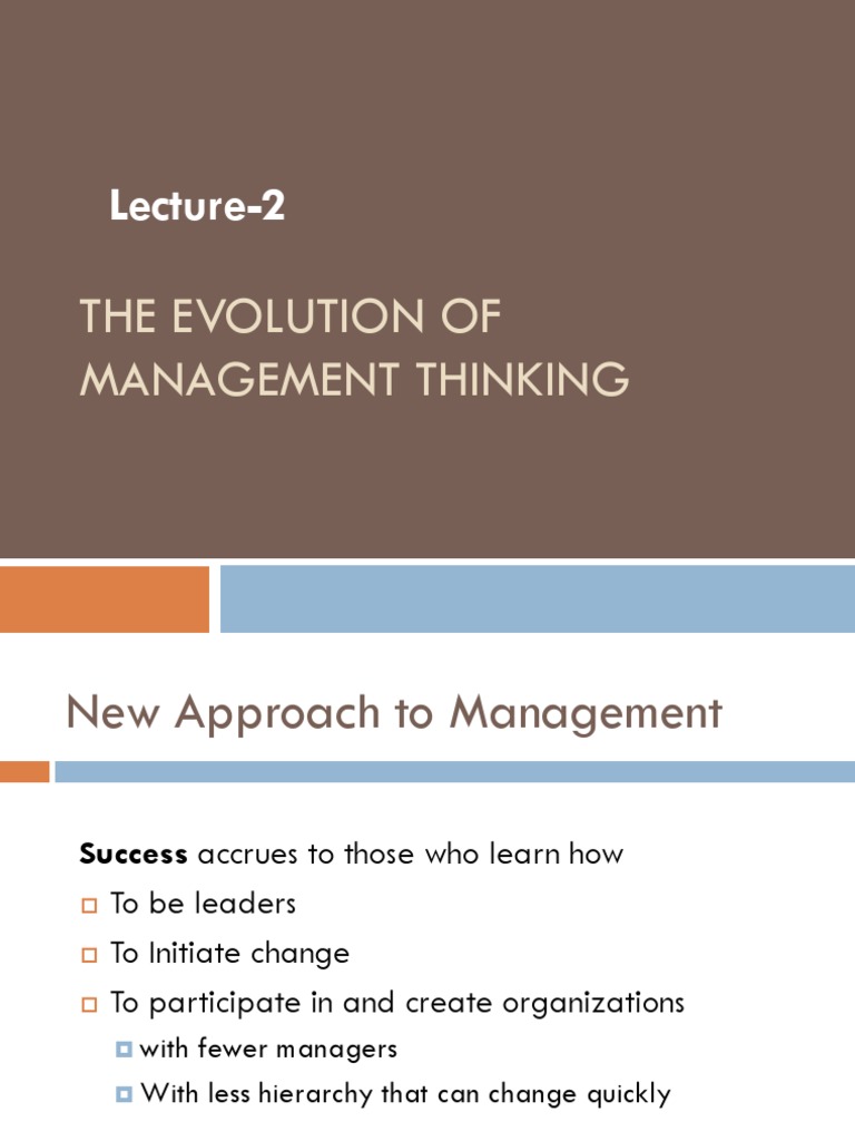 Evolution of Management Thinking | PDF | Human Nature | Economies