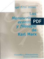 Prior Olmos Angel Los Manuscritos de Economia y Filosofia de Karl Marx Alianza Ed 1998