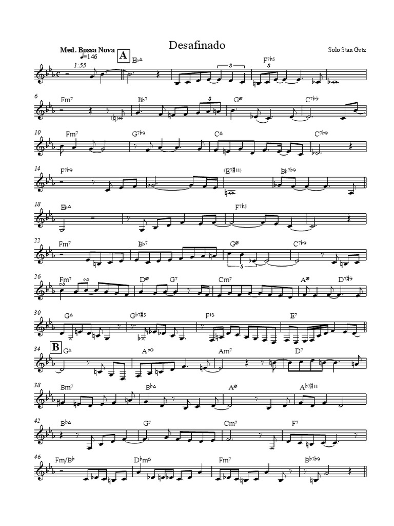 Desafinado Solo Getz PDF Entretenimiento (general)