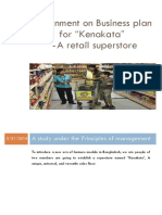Assignment On Business Plan For "Kenakata" - A Retail Superstore