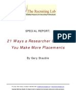 21 Ways A Researcher Can Help You Make More Placements: Special Report