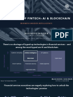 The Future of Fintech: Ai & Blockchain: Business Insider Intelligence