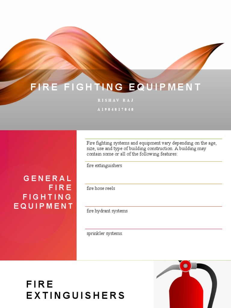 Overview of Fire Fighting Equipment | PDF | Fire Sprinkler System ...