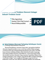 Analisis Terhadap Tindakan Ekonomi Sebagai Sebuah Tindakan Sosial