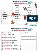 Personal Pronouns: I, You, We, They, He, She, It