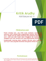 Kritik Arudhy