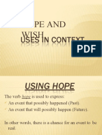 Hope and Wish: Uses in Context