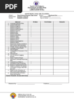 Department of Education: Monitoring Tool For Teachers