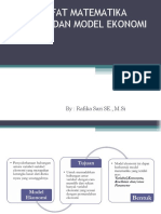 Sifat Dan Model Matematika Ekonomi