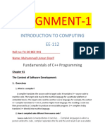 Assignment-1: Introduction To Computing EE-112