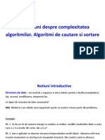 C2 - Alg - Complexitate, Cautari Si Sortari 2018