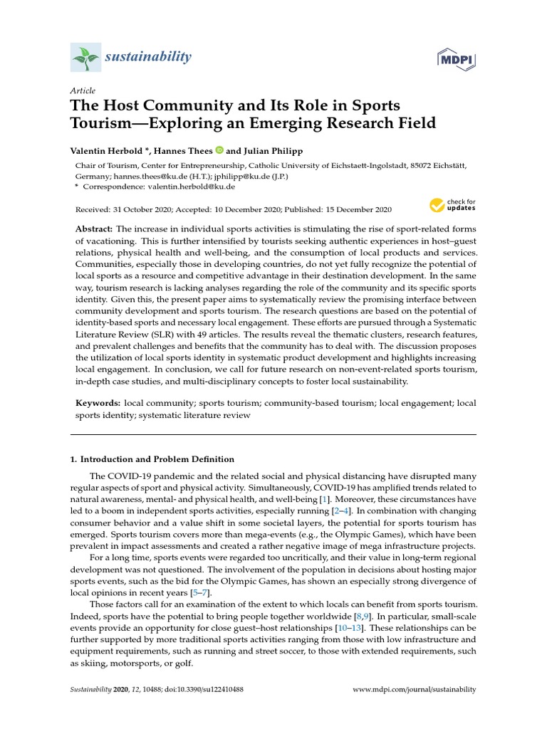 The Host Community and Its Rol | PDF | Tourism | Qualitative Research