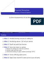 Financial Derivatives: Properties and Payoffs