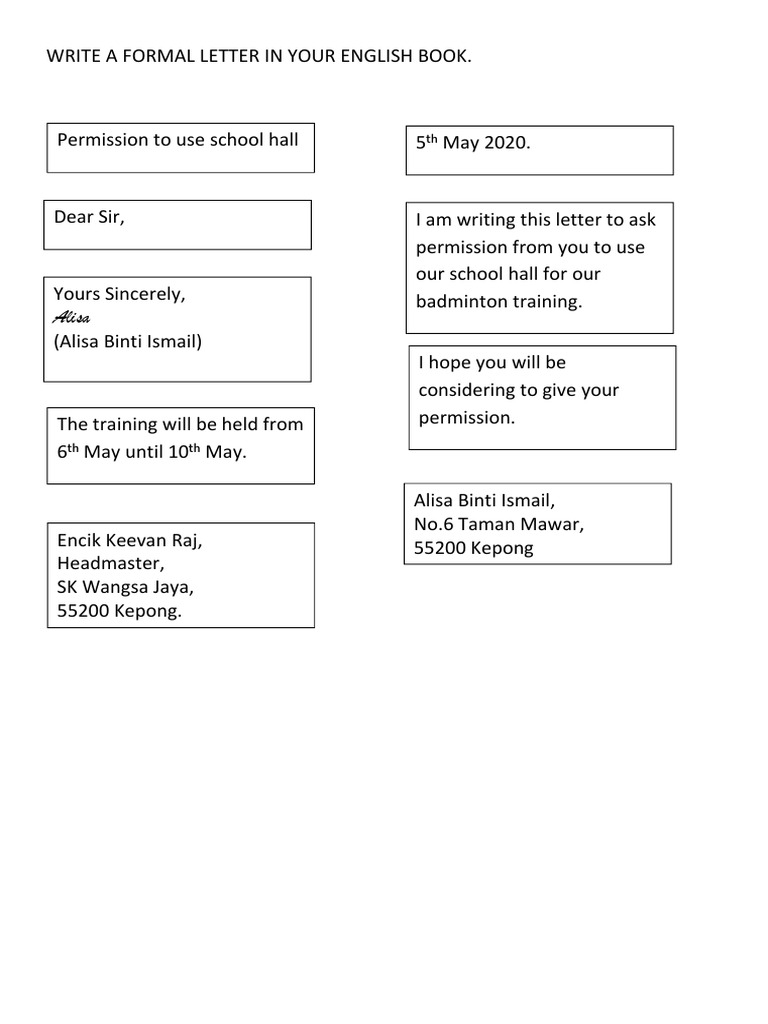 Write A Formal Letter | PDF