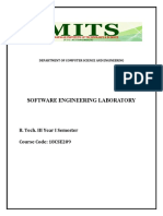 Software Engineering Laboratory: B. Tech. III Year I Semester Course Code: 18CSE209