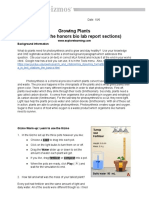 Growing Plants Lab Report