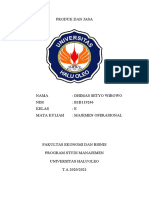 Dhimas Setyo Wibowo (B1B119246) Tugas 2 Manajemen Operasional