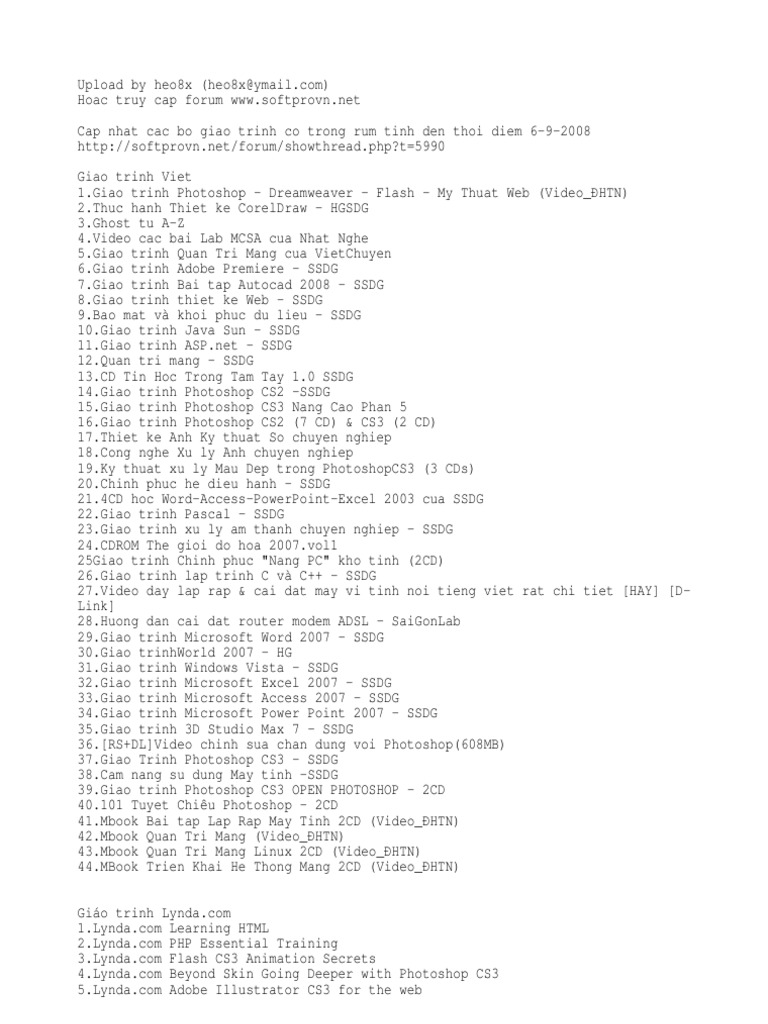 Comprehensive Training Materials List | PDF | Technology & Engineering