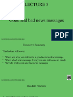 LECTURE 5 Good and Bad News Messages