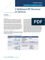 A Review of Wideband RF Receiver Architecture Options: Peter Delos