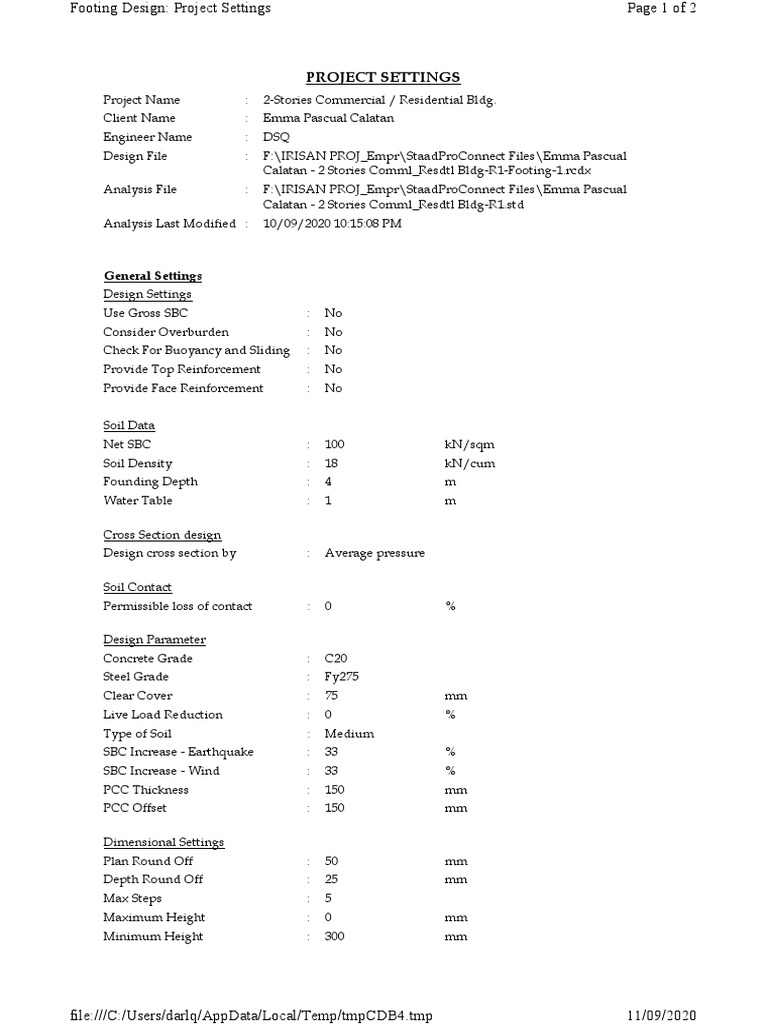 07 Footings | PDF | Civil Engineering | Structural Engineering