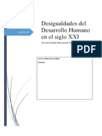 Desigualdades Del Desarrollo Humano - Gestion de La Calidad