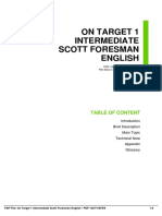 On Target 1 Intermediate Scott Foresman English: Table of Content