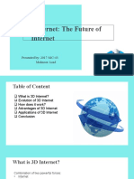 3D Internet: The Future of Internet: Presented By: 2017-MC-43 Mahnoor Asad