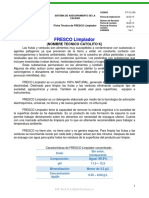 Ficha Técnica FRESCO Limpiador 1