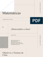 Crema Verde Geométrico Clase de Matemáticas Presentación Educativa