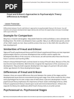 Freud and Erikson's Approaches To Psychoanalytic Theory - Differences & Analysis - Video & Lesson Transcript