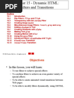 2.3 Dynamic HTML Filters and Transitions CH - 15