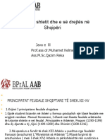 Historia e Shtetit Dhe e Së Drejtës Në Shqipëri: Java e LLL Prof - Ass DR - Muhamet Kelmendi Ass.M.Sc - Qazim Reka