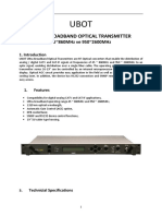 Ultra Broadband Optical Transmitter: 45 860Mhz Ve 950 2600Mhz
