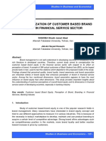 Conceptualization of Customer Based Brand Equity in Financial Service Sector