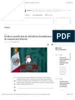 La Jornada - Profeco Canceló Más de Mil Ofertas Fraudulentas de Oxígeno Por Internet