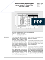 Instructions For Mounting and Maintenance of Relays of The SPA-300 Series