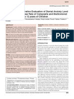 Comparing Anxiety and Clinical Success of Composites vs Colored Compomers