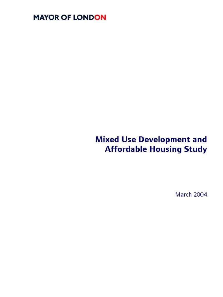 GLA Mixed Use Development and Affordable Housing Study PDF Real