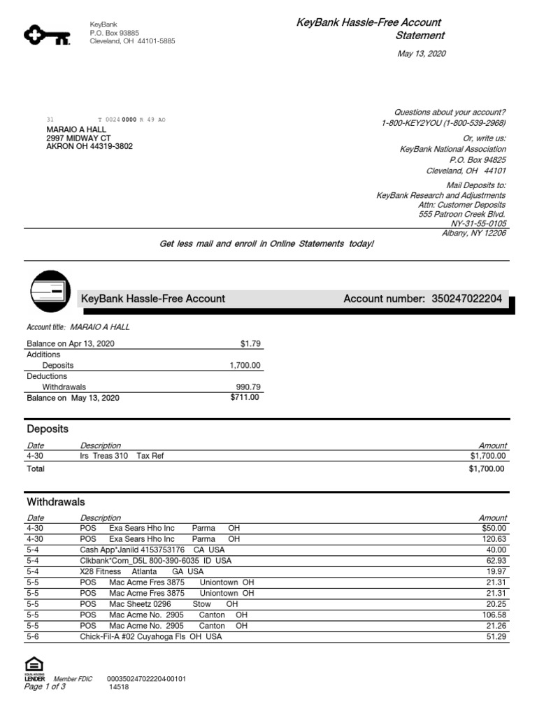 Key Bank PDF Credit Card Bankruptcy