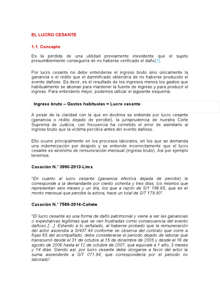 El Lucro Cesante | PDF | Certeza | Science