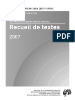 Evaluation Non Certificative - 2007 - 2e Secondaire Commune Et Compla Mentaire - Lecture - Recueil D (Ressource 2069)