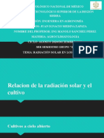 Relacion de La Radiación Solar y El Cultivo