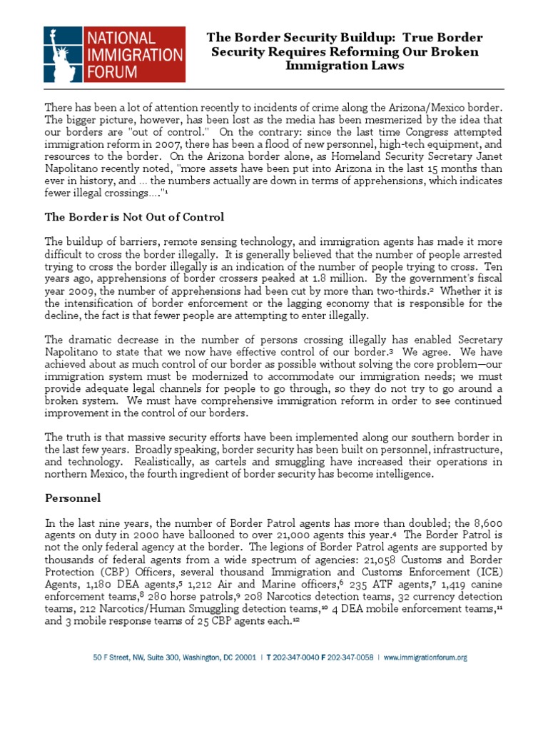 Border Security and Immigration Reform | PDF | Sb Inet | U.S. Customs ...