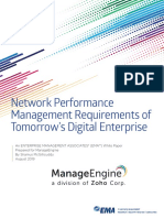 Network Performance Management Requirements of Tomorrow's Digital Enterprise