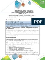 Guía de actividades y Rúbrica de evaluación - Unidad 1 - Fase 1 - Fundamentación