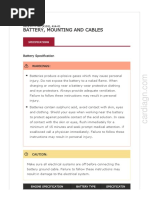 Battery, Mounting and Cables