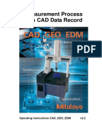 Measurement Process With CAD Data Record: Operating Instructions CAD - GEO - EDM v2.2
